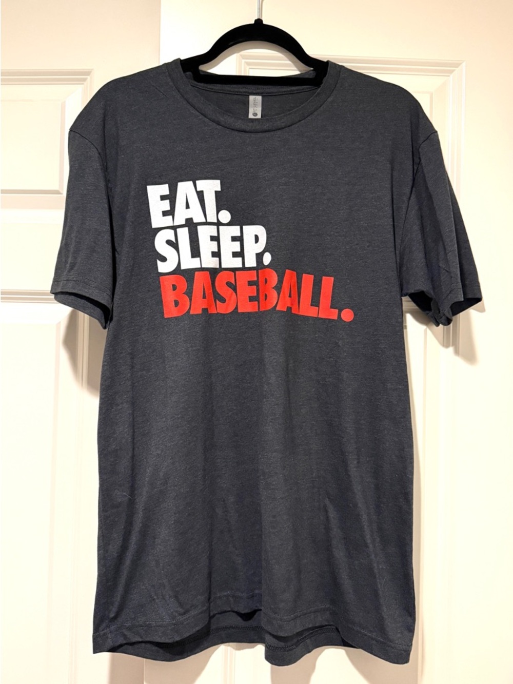 Chalktalk Sports Eat. Sleep. Baseball. Men’s Short Sleeve Tee - Charcoal Size L
